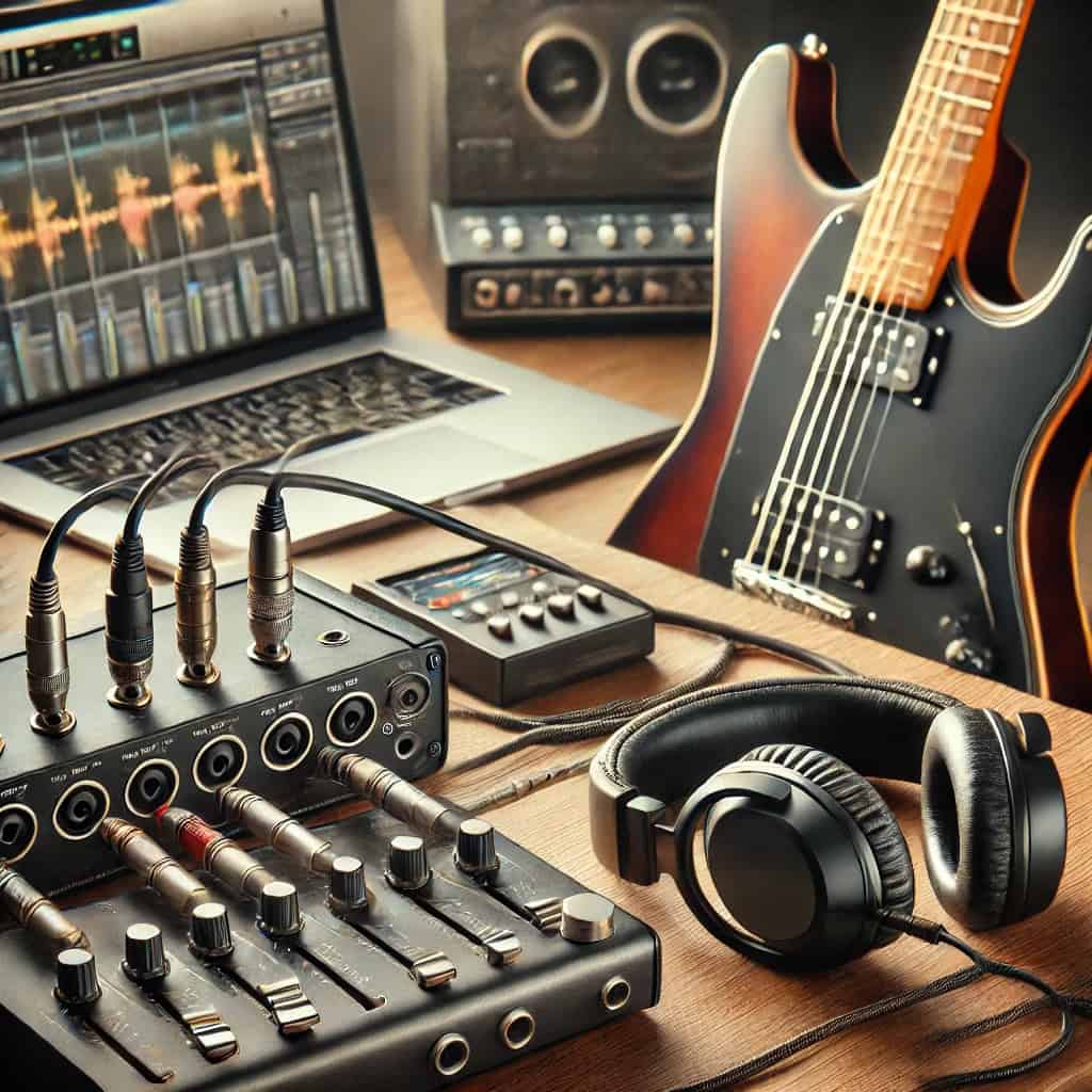 jak podłączyć słuchawki do gitary elektrycznej - sprzęt audio, wzmacniacz i laptop