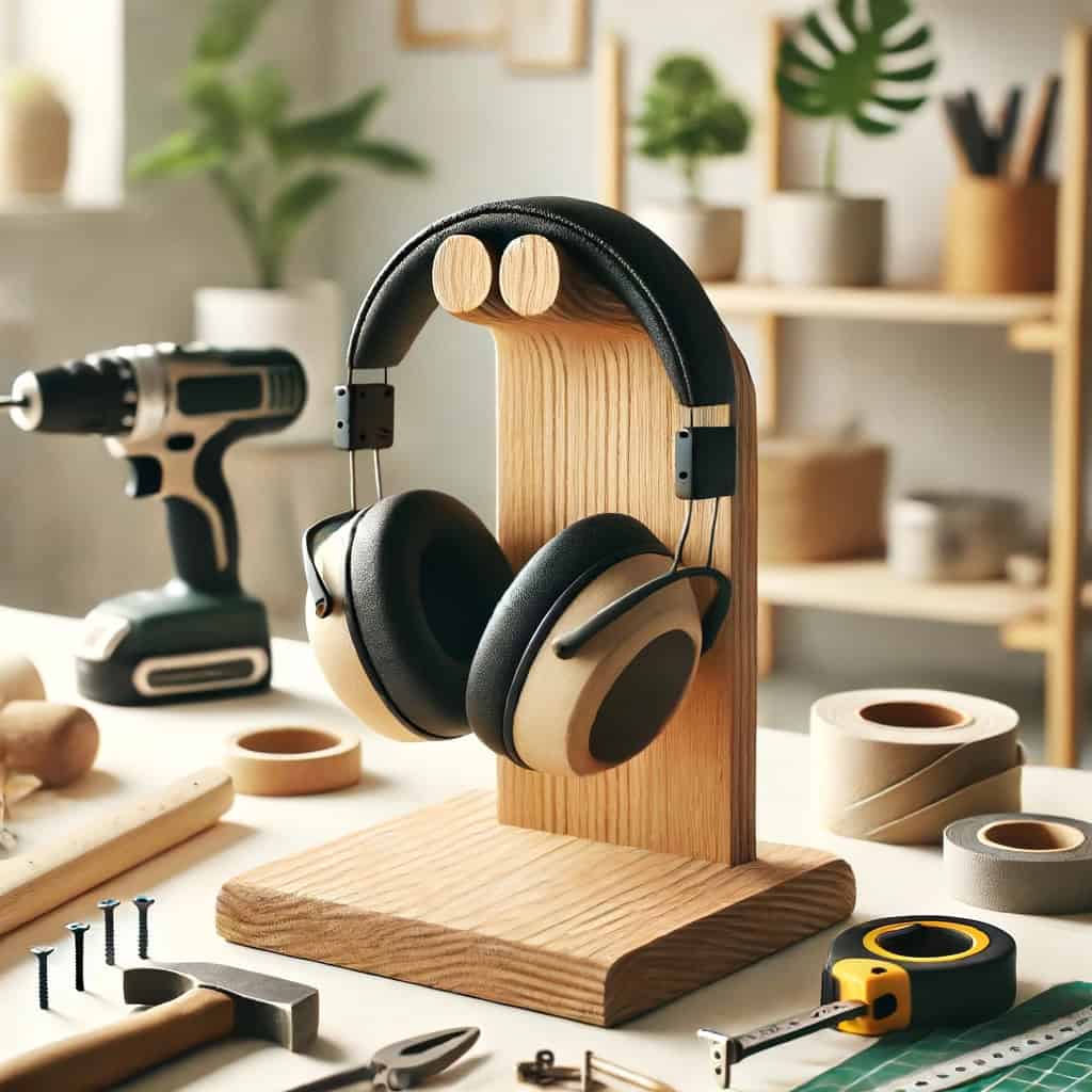 jak zrobić stojak na słuchawki DIY