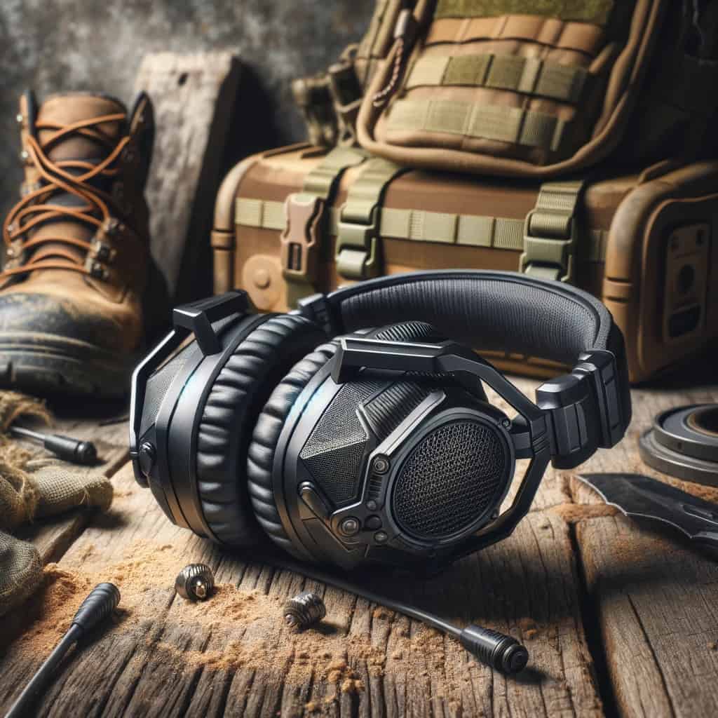 jakie słuchawki nauszne przewodowe do 1000 zł - masywny model na stole