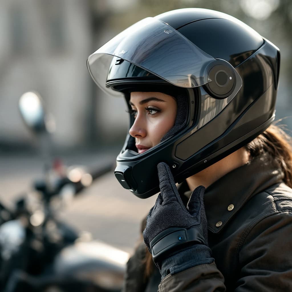 najlepszy interkom - kobieta naciska przycisk sterowania