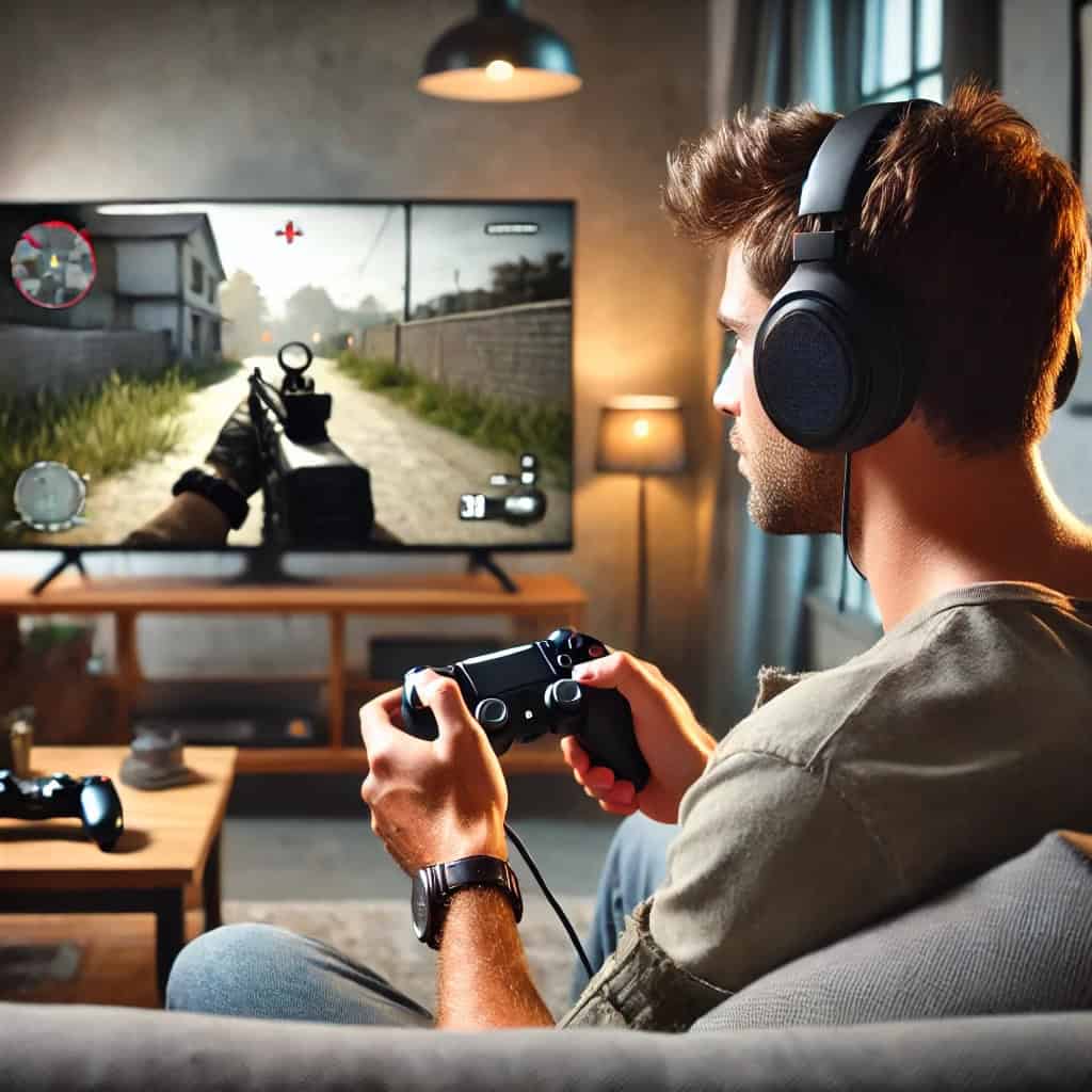 słuchawki otl call of duty na głowie gracza