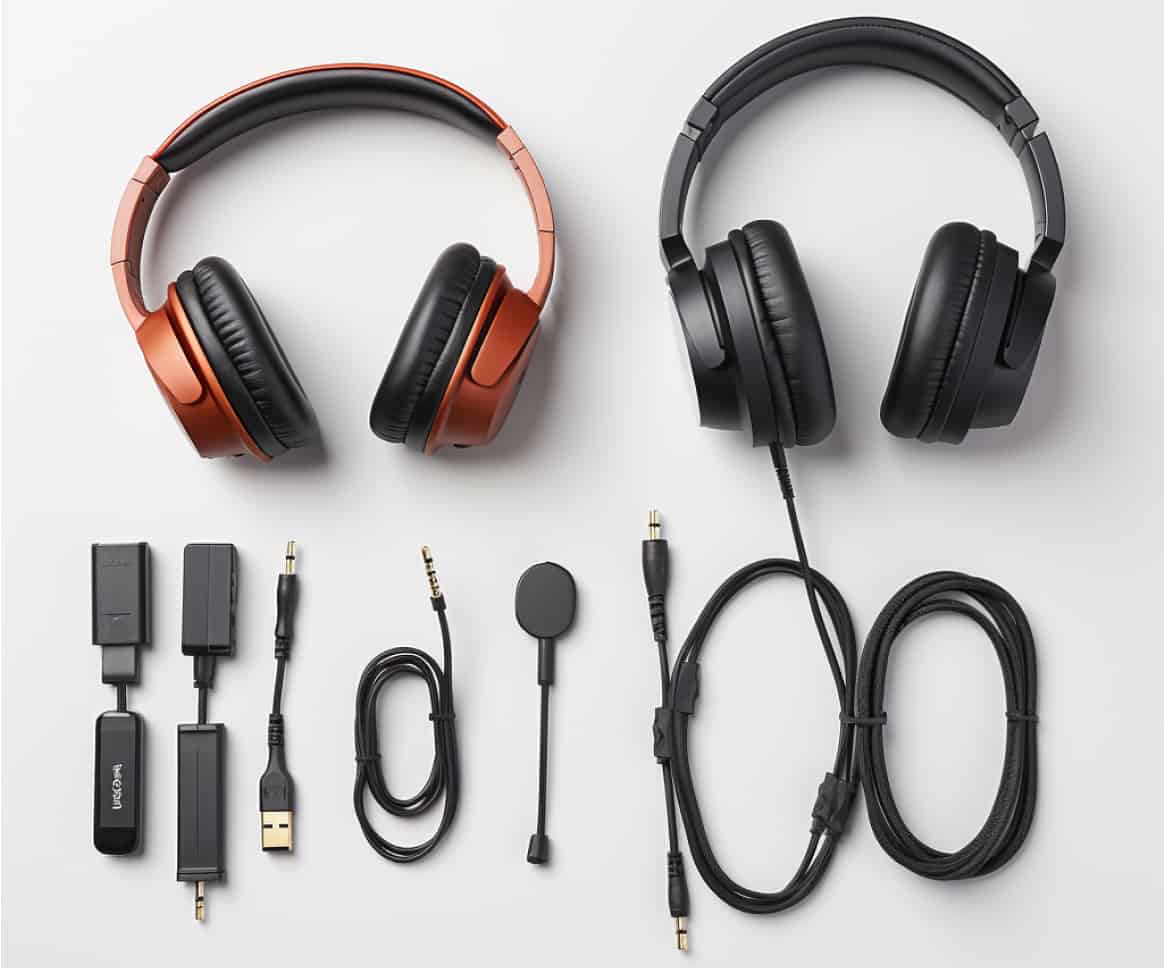 słuchawki nauszne przewodowe i bezprzewodowe