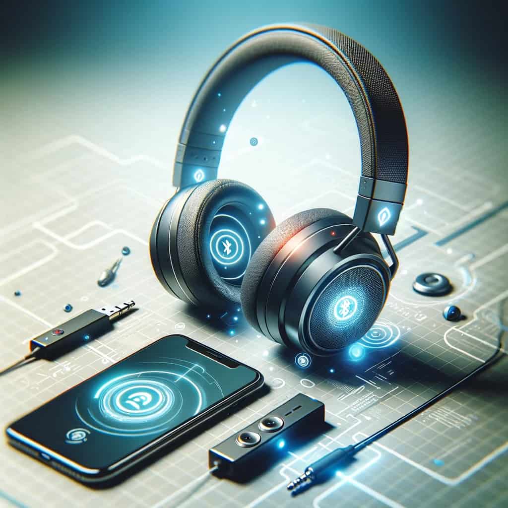 jak zresetować słuchawki bezprzewodowe - model obok telefonu
