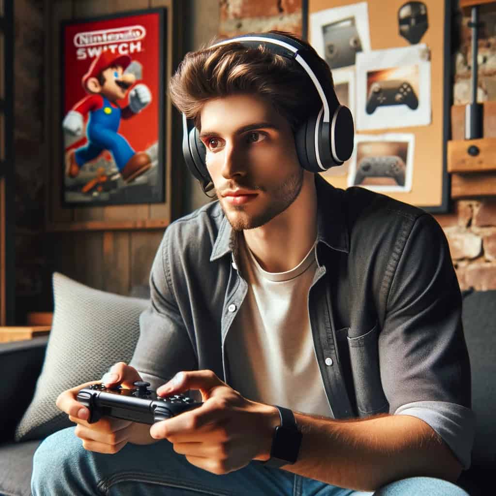 najlepsze słuchawki do nintendo switch na głowie gracza