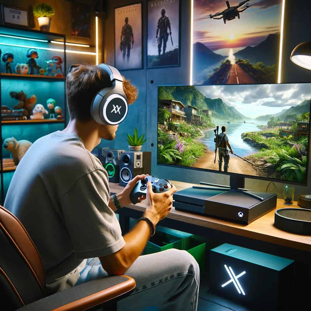 słuchawki do xbox series x na uszach gracza