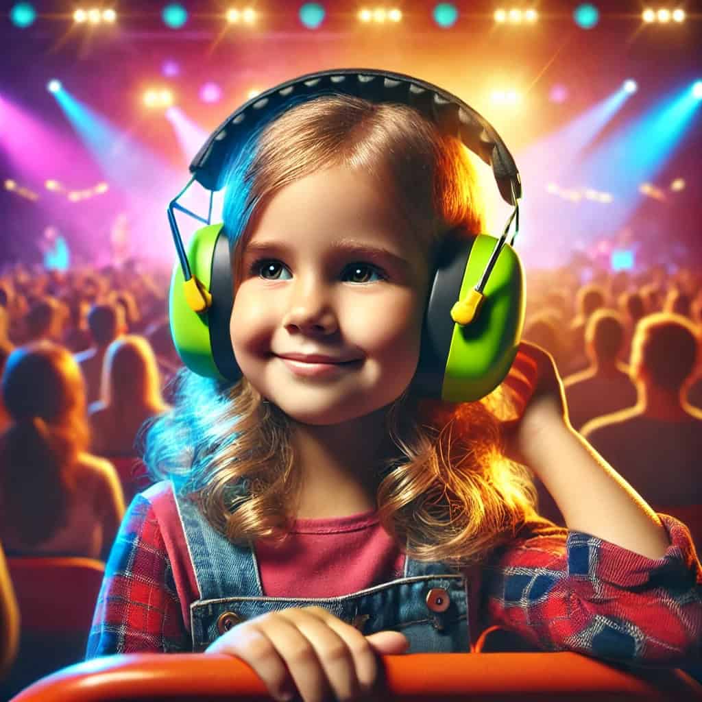 słuchawki ochronne dla dzieci na koncert na głowie dziewczynki