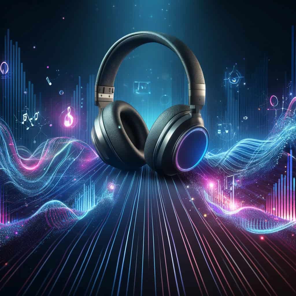 zalety słuchawek z dźwiękiem przestrzennym - przykładowy model na drodze z fal audio
